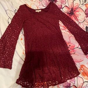 Altar’d State Maroon Bell Dress